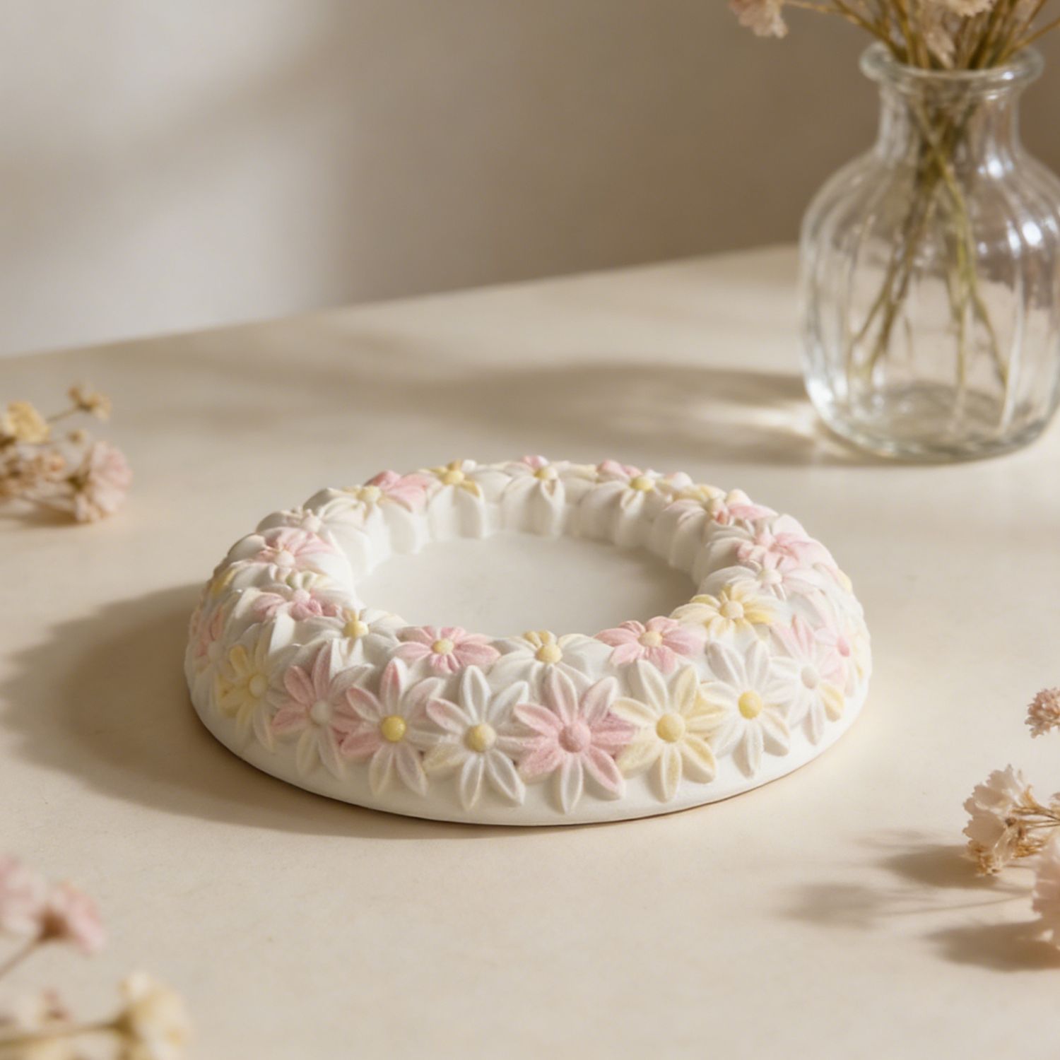 Round Ashtray Mold Round Flora - Resin Craft Workshop ulasan dan harga
