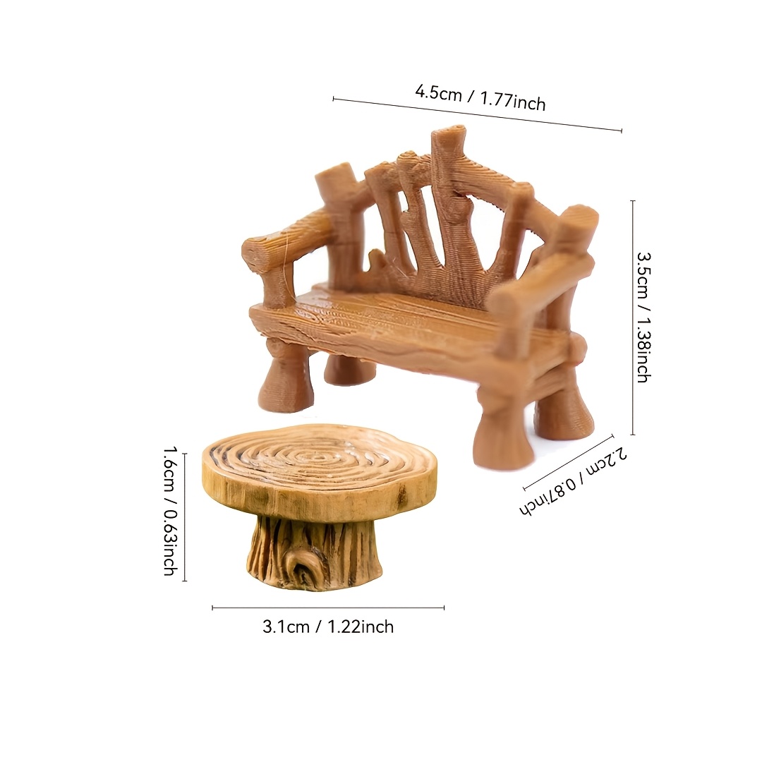 2pcs Miniature Stump Table And - Crafting Resin ulasan dan harga