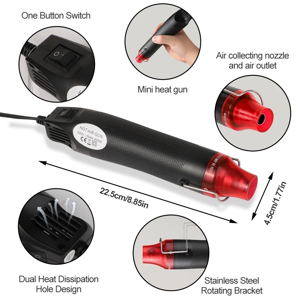 220V/110V Mini Hot Air Gun Tem - Heat Gun Small ulasan dan harga