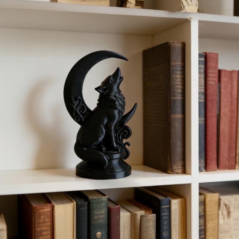 Moon Wolf Totem Ornament Indus - Resin Craft Workshop ulasan dan harga