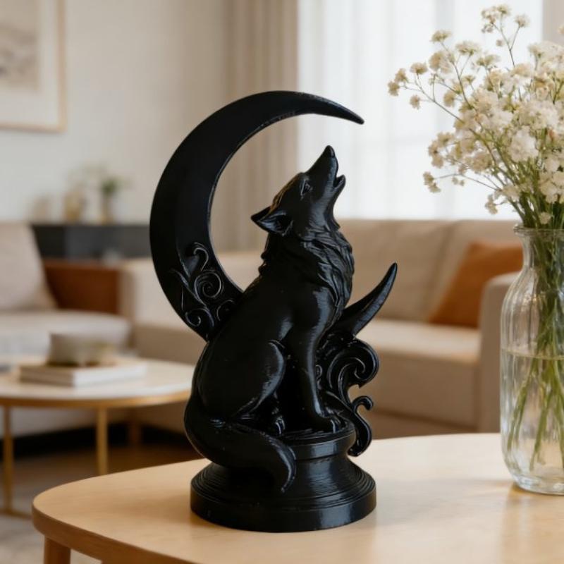 Moon Wolf Totem Ornament Indus - Resin Craft Workshop ulasan dan harga