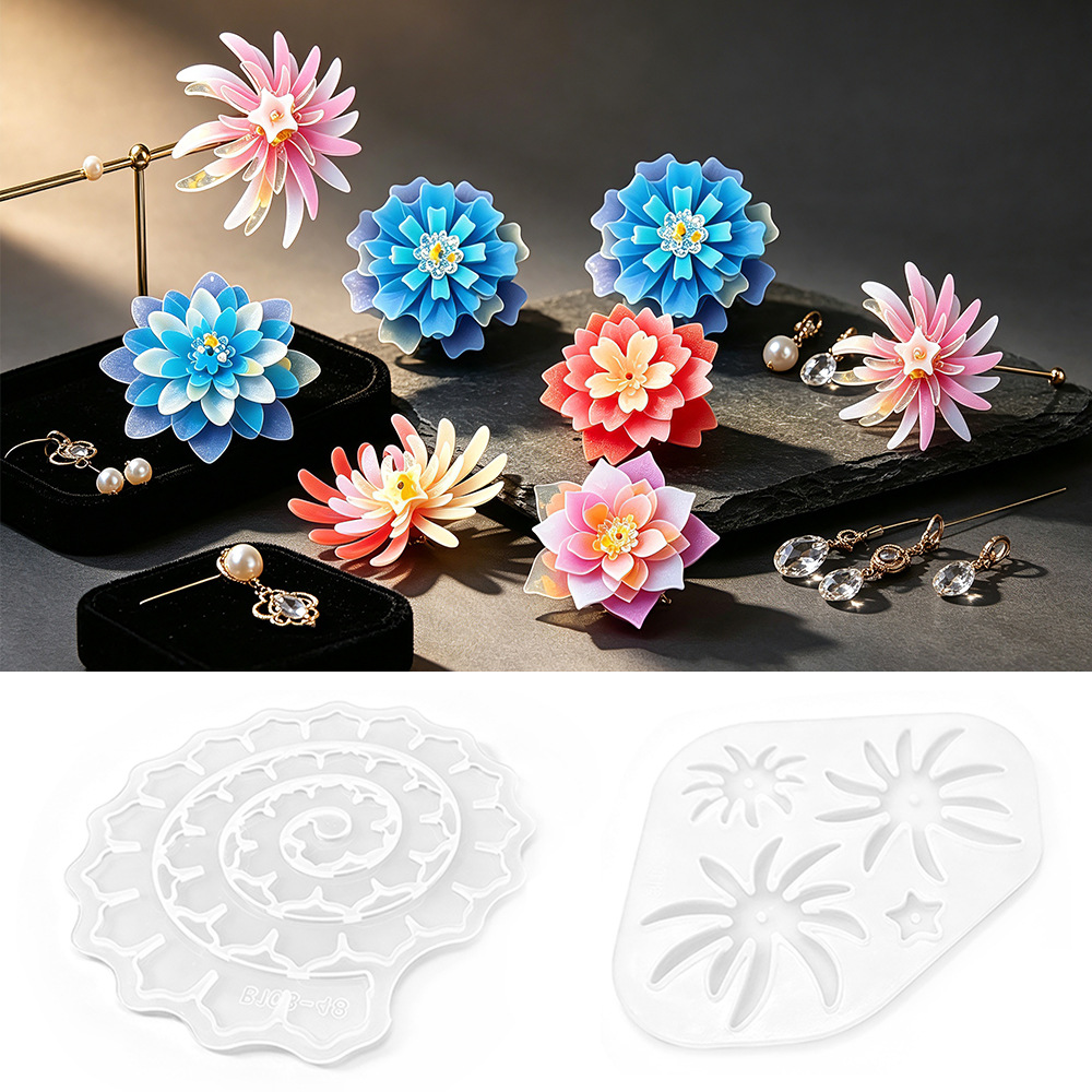 Multi-layer Flower Silicone Mo - Resin Craft Ideas ulasan dan harga