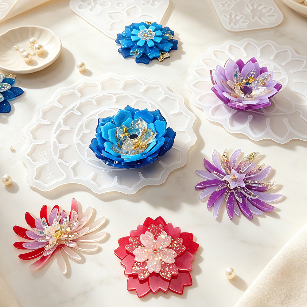 Multi-layer Flower Silicone Mo - Resin Craft Ideas ulasan dan harga