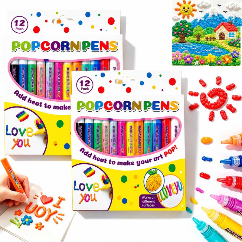 New Puffy Popcorn Pen Set 6/12 - Copic Marker Sketch ulasan dan harga